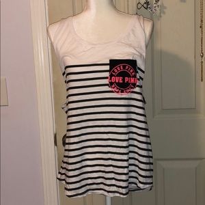 PINK striped tank top
